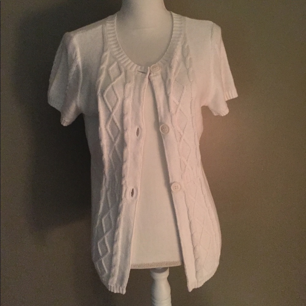 NWT Christopher & Banks White Sweater